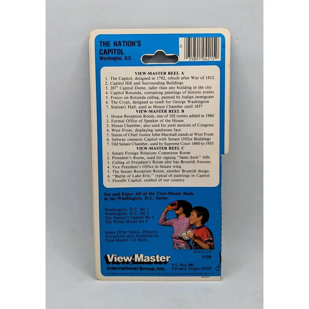 Vintage View-Master 3D Tour The Nations Capitol Washington DC 3 Reels